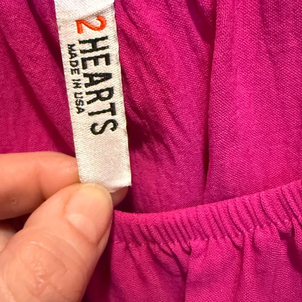 Fuchsia Off-Shoulder Ruffle Tank Top - Picture 2 of 2